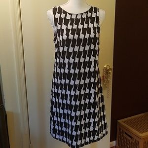 2 for $8 - Bobeau Black & White Houndstooth Dress